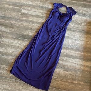 Xscape Gown with Lace Portrait Neckline for Mardi Gras, Military Ball, Prom…